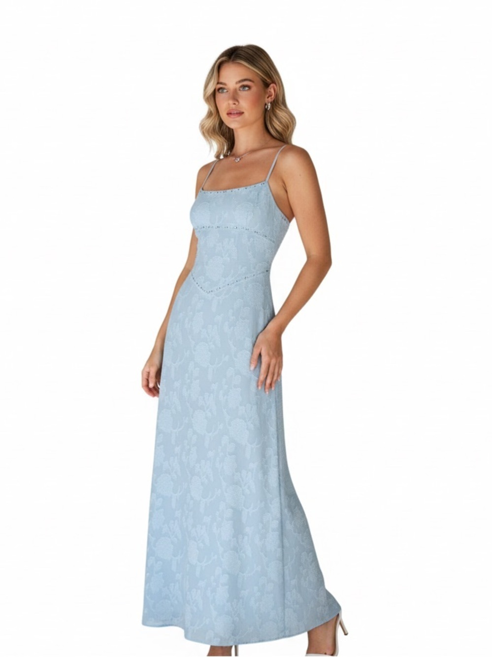 Princess Polly Light Blue South of France Maxi Dress